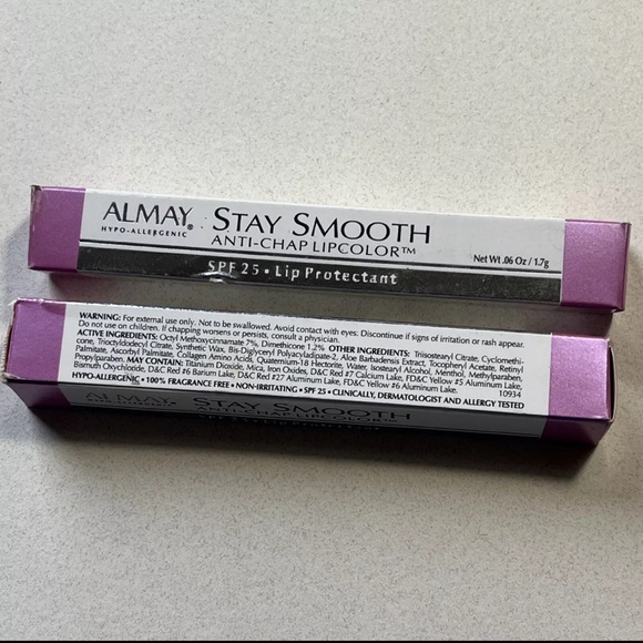 2x ALMAY Stay Smooth Anti-Chap Lipcolor w/ SPF 25 - Lip Protectant #27 LAVENDER - Picture 4 of 6